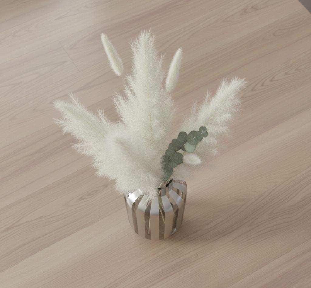 Wazon szklany w paski dodatek do kwiatu ciętego i suszonego