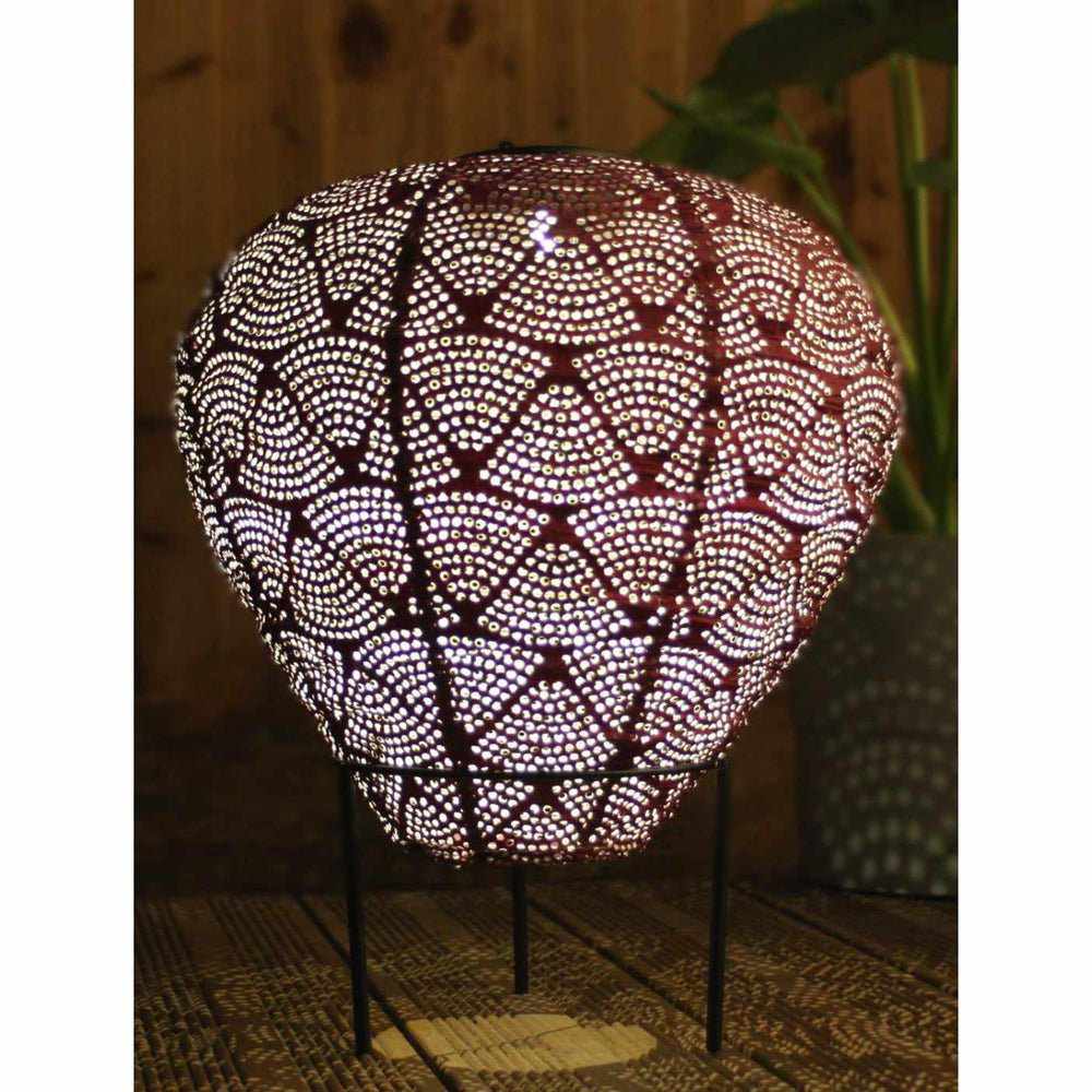Lampa Ogrodowa Słoneczna w Kształcie Balonu – Metalowe Oświetlenie Zewnętrzne z Automatycznym Włączaniem, 26 cm x 30 cm