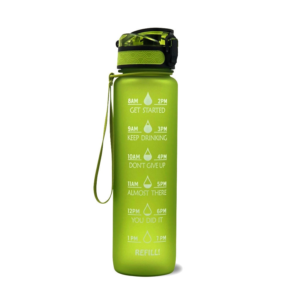 Motywacyjna Butelka do Picia Wody 1000ml z Osią Czasu, BPA Free, Idealna do Codziennego Nawadniania