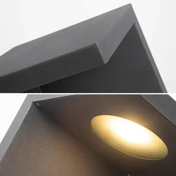 Nowoczesna Lampa Ogrodowa Solarna z Betonu LED – Wodoodporna Latarnia do Ogrodu, na Taras i Patio, Ekologiczne Oświetlenie