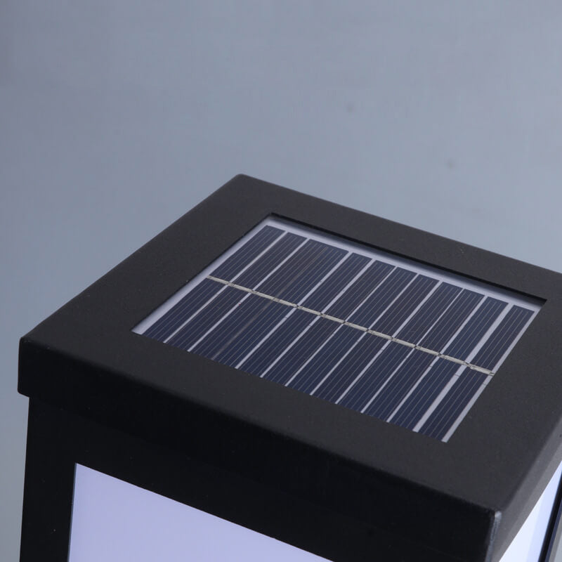 Nowoczesna Lampa Ogrodowa Solarno-Elektryczna Stojąca – Kwadratowy Design, Odporna na Warunki Atmosferyczne, LED