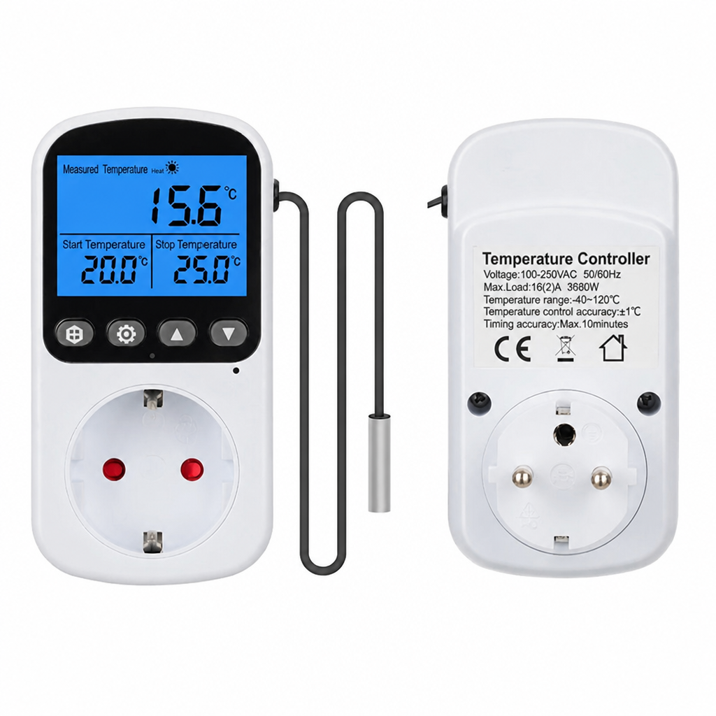 Cyfrowy Gniazdkowy Termostat z Regulatorem Temperatury - 9