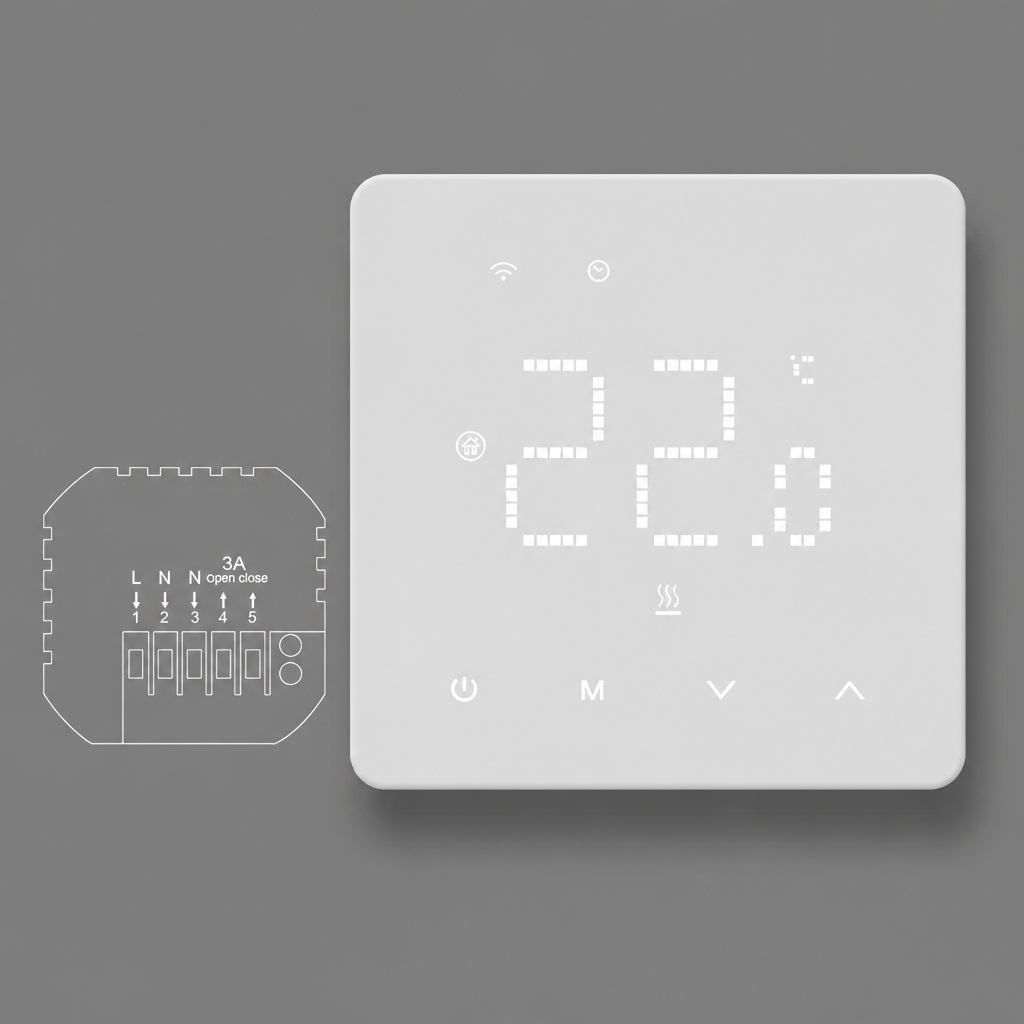 Inteligentny Termostat WiFi Elektroniczny do Ogrzewania Pokojowego 8 Stref - 18