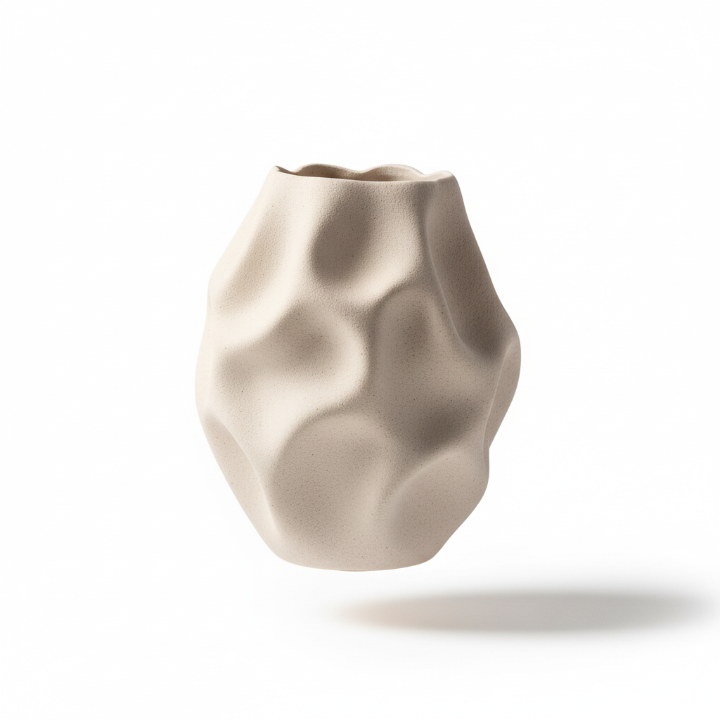 Wazon ceramiczny pofałdowany