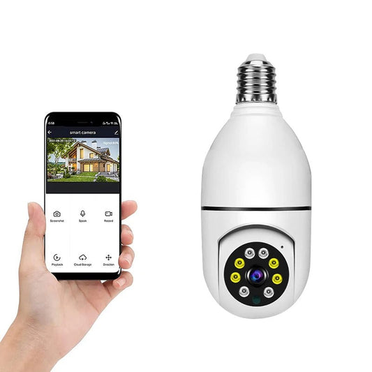 Bezprzewodowa Kamera Ochronna WiFi 1080P z Panoramicznym Widokiem 360° i Wykrywaniem Ruchu – Wodoodporna IP66