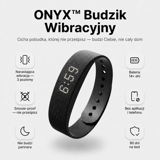 Budzik Wibracyjny z Delikatnymi Wibracjami Cichy Alarm