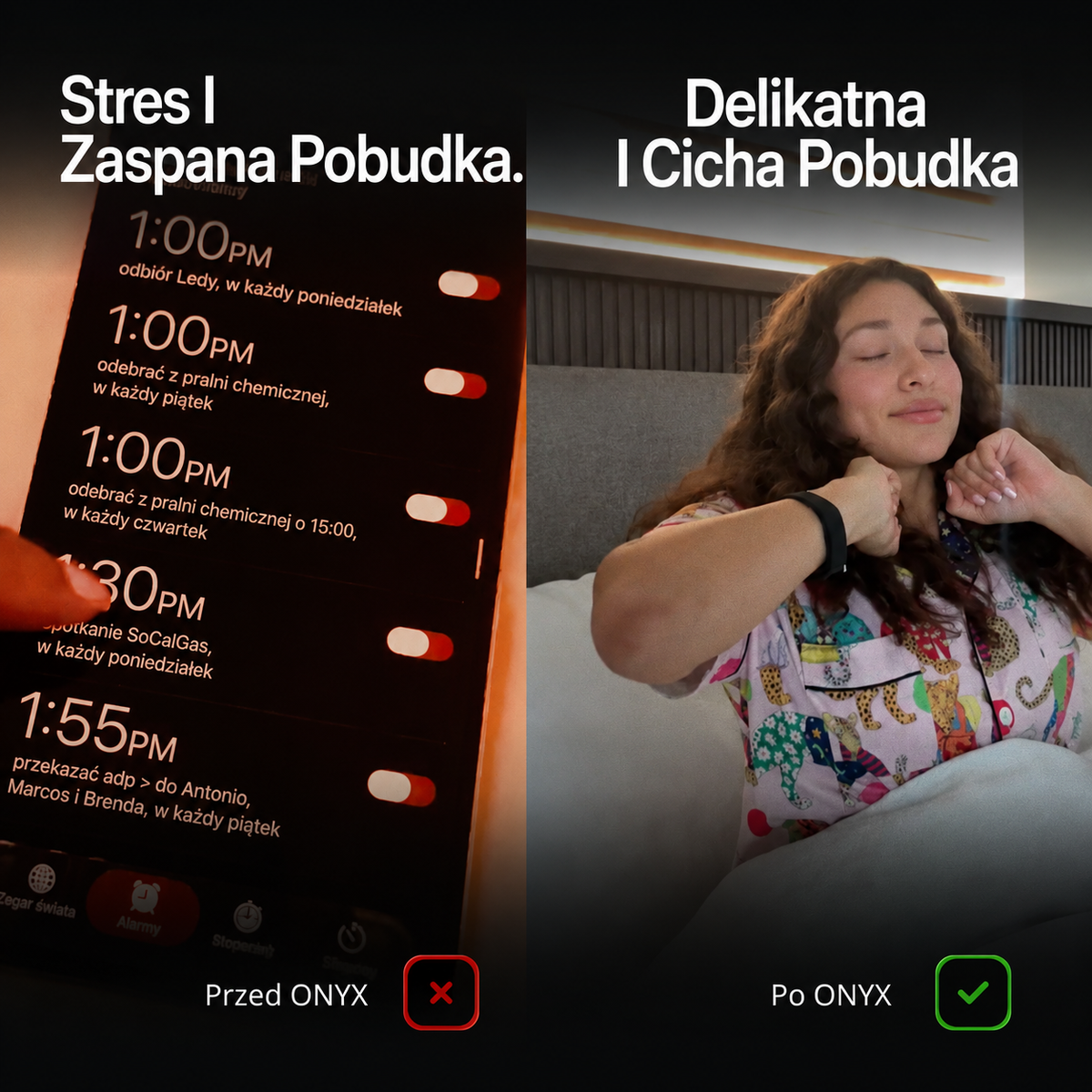 Budzik Wibracyjny z Delikatnymi Wibracjami Cichy Alarm