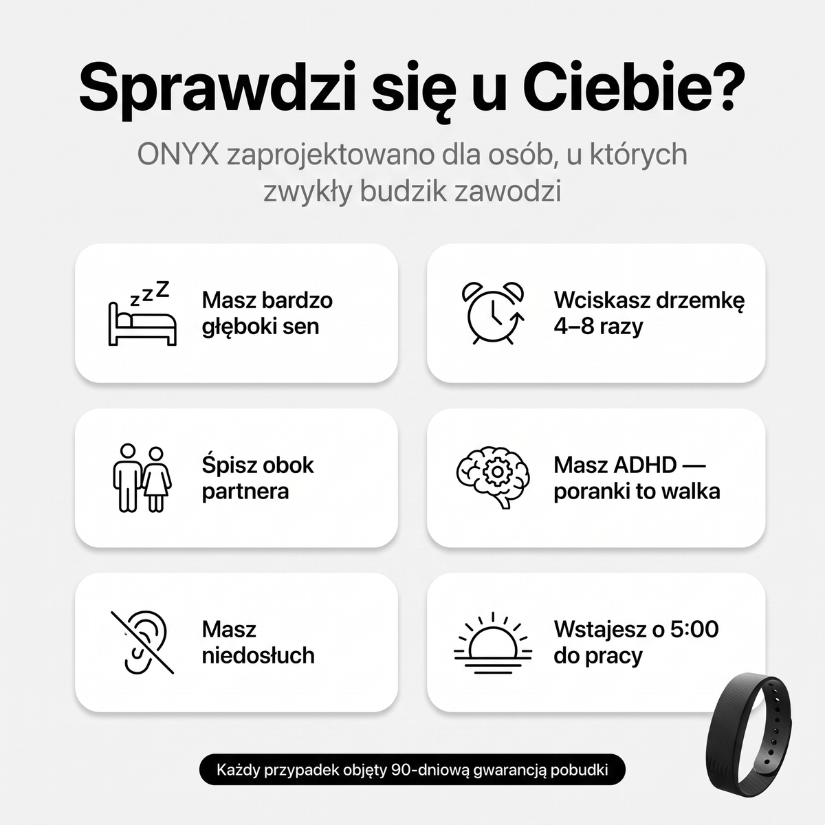 Budzik Wibracyjny z Delikatnymi Wibracjami Cichy Alarm