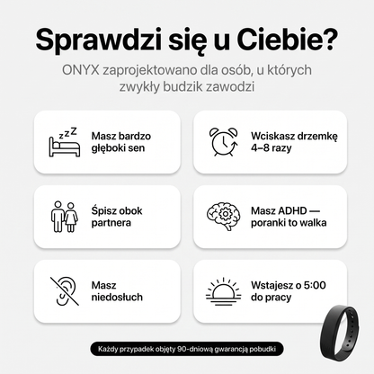 Budzik Wibracyjny z Delikatnymi Wibracjami Cichy Alarm