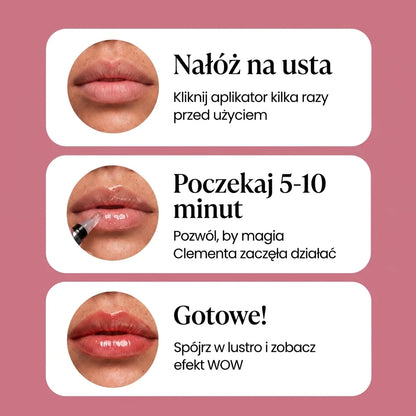 Clementa | Powiększacz do Ust z Kwasem Hialuronowym | Nawilżający Efekt Pełnych Ust