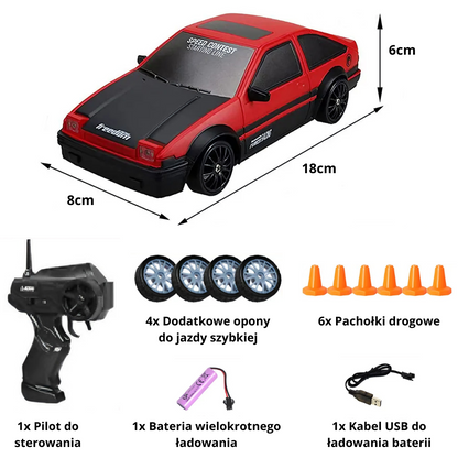 Driftek Zdalnie Sterowane Auto Driftujące z Wysoką Prędkością