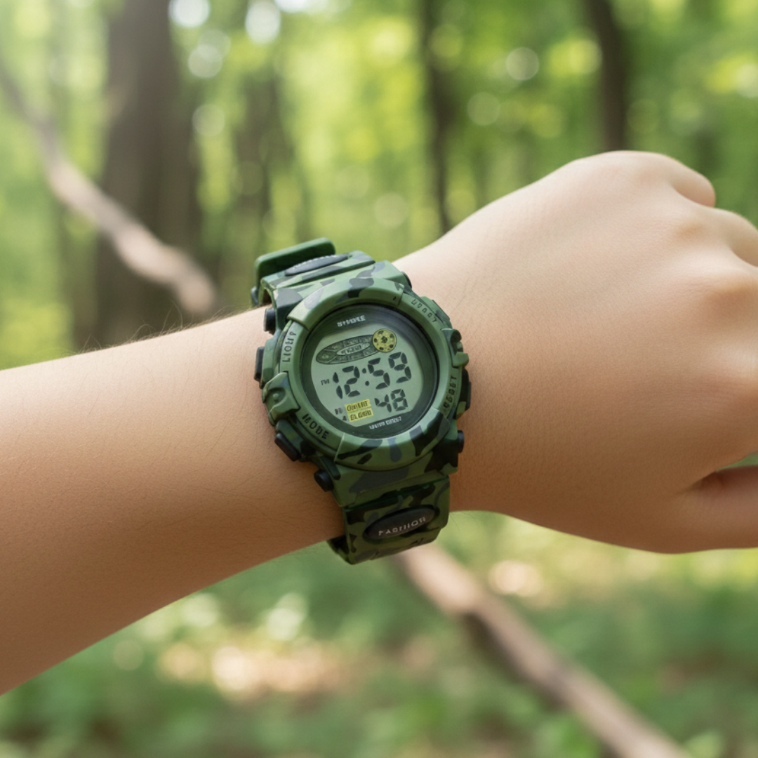Dziecięcy Wodoodporny Cyfrowy Zegarek TimeGuard z Funkcją Alarmu