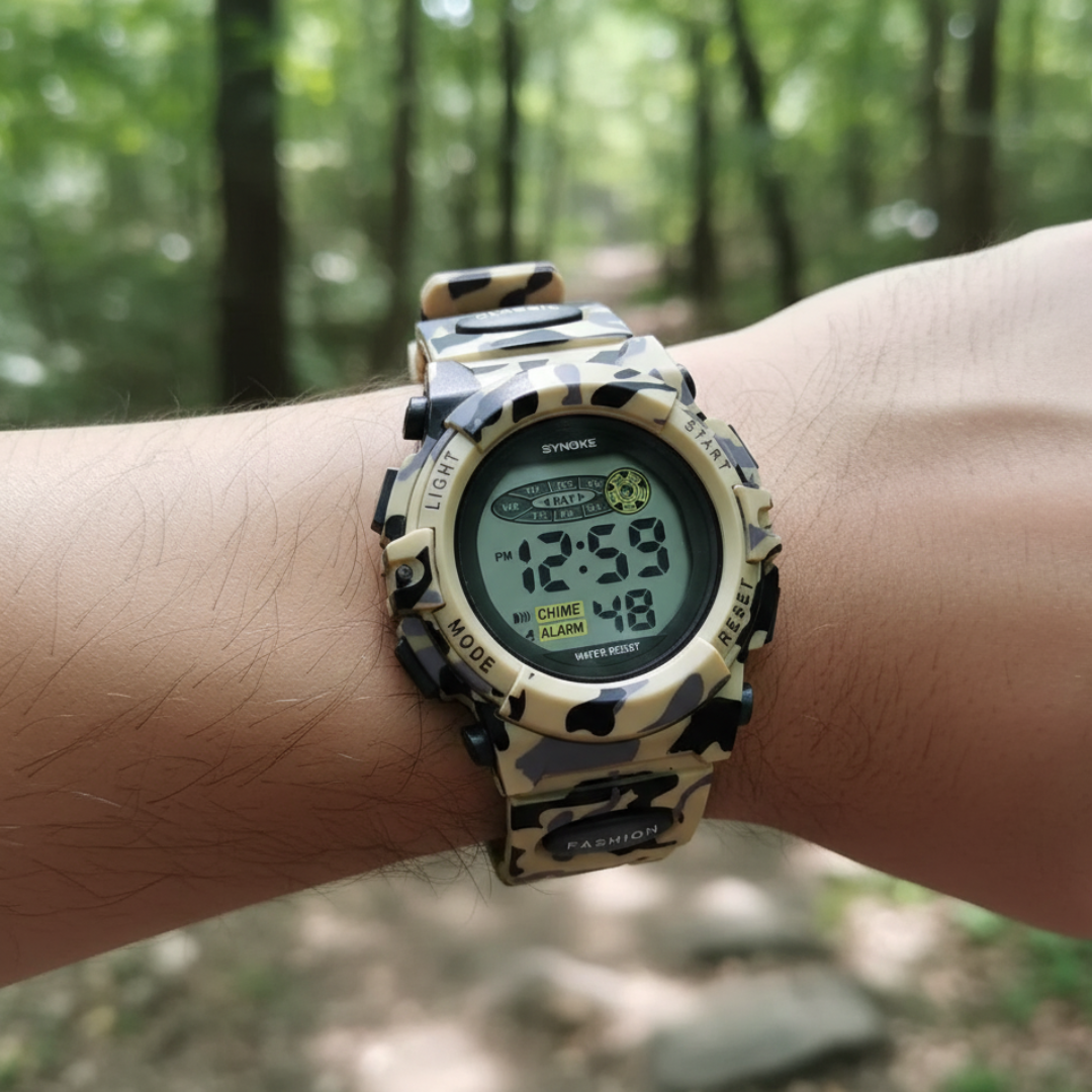 Dziecięcy Wodoodporny Cyfrowy Zegarek TimeGuard z Funkcją Alarmu