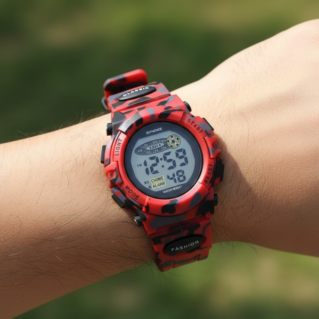 Dziecięcy Wodoodporny Cyfrowy Zegarek TimeGuard z Funkcją Alarmu