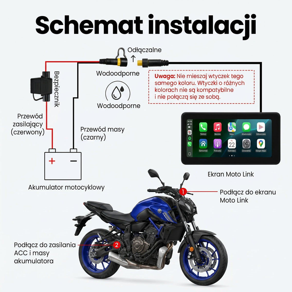 Ekran Motocyklowy 15 z Wysoką Rozdzielczością i Wytrzymałą Konstrukcją dla Lepszej Widoczności