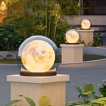 Elegancka Lampa Słoneczna Księżycowa IP65 do Ogrodu – Wodoodporna, Miękkie Światło, Stylowy Design, Różne Rozmiary