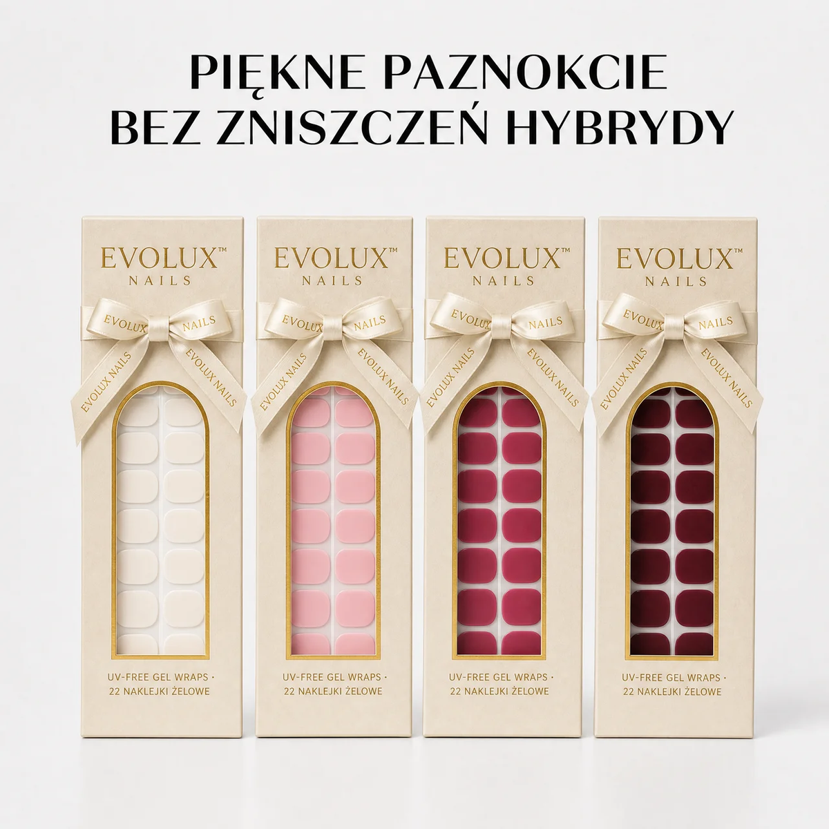 Evolux Nails | Żelowe Paznokcie z Efektem Lustrzanym | Trwałe i Eleganckie Wykończenie