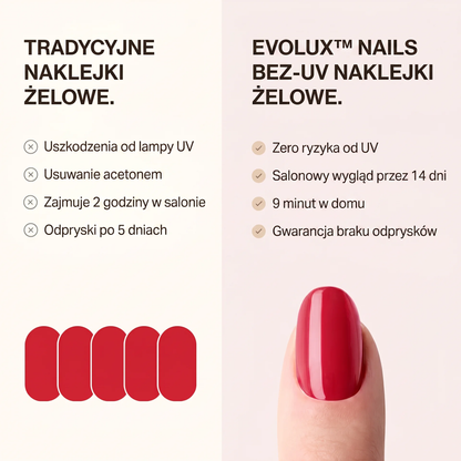 Evolux Nails | Żelowe Paznokcie z Efektem Lustrzanym | Trwałe i Eleganckie Wykończenie