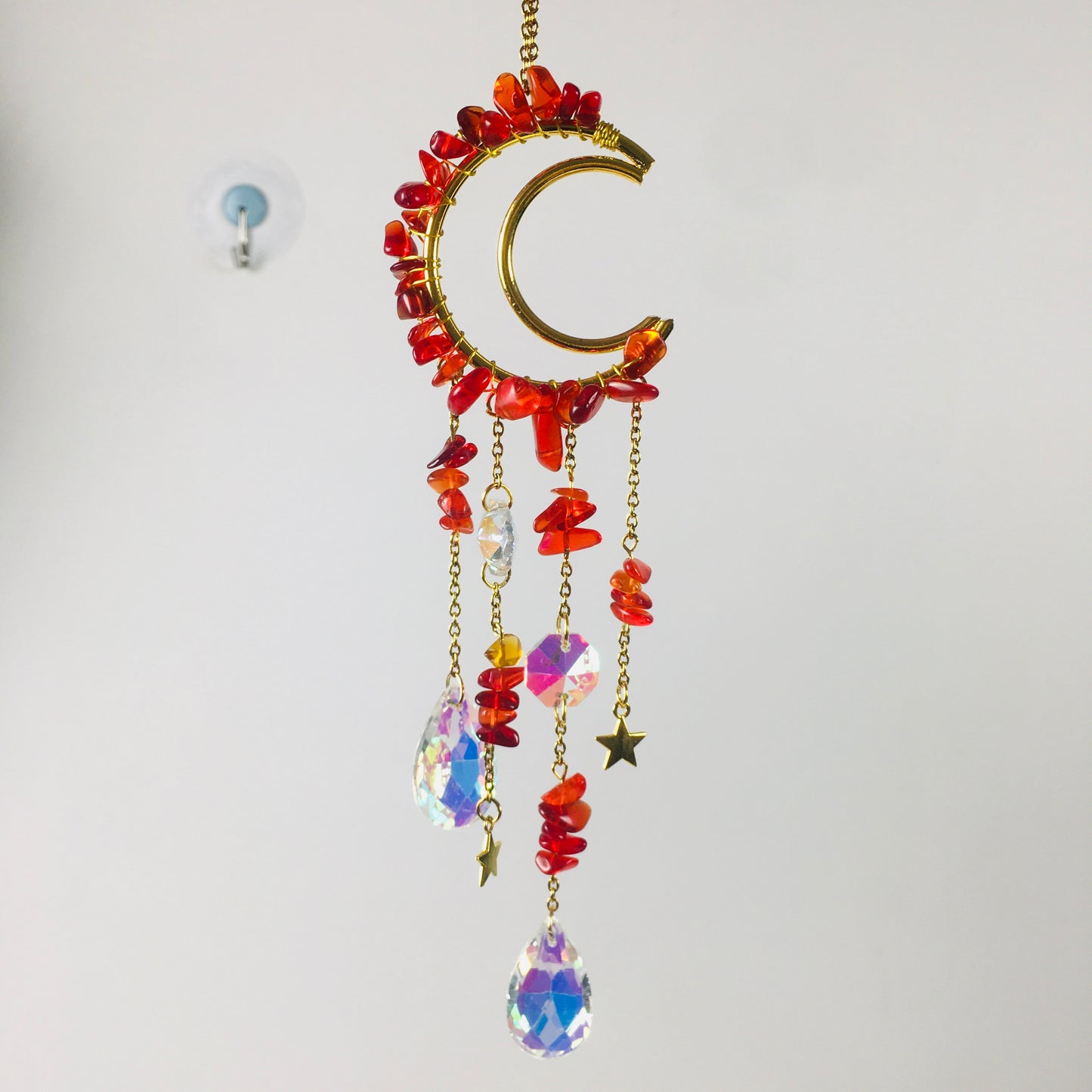 Dzwonek wiatrowy z ametystu do wnętrza