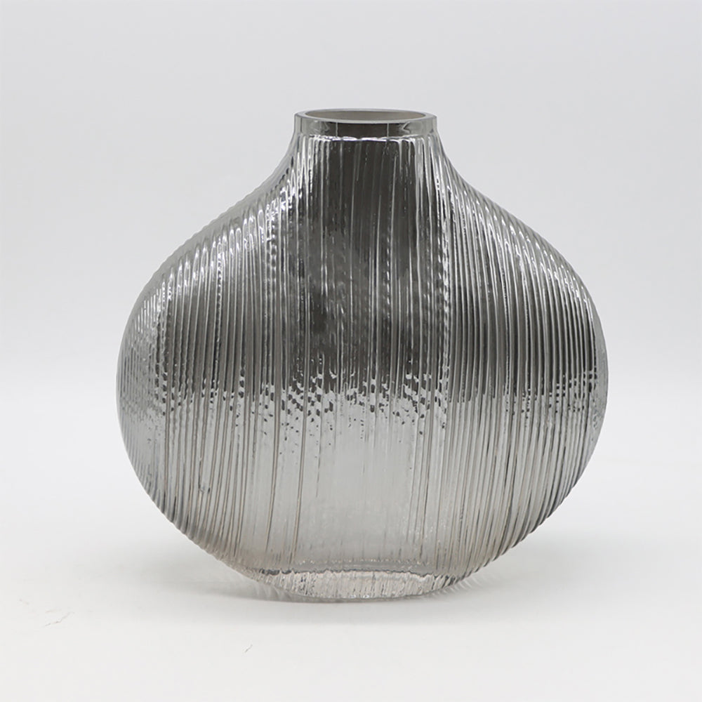 Wazon szklany w paski dodatek do kwiatu ciętego i suszonego