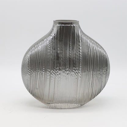 Wazon szklany w paski dodatek do kwiatu ciętego i suszonego