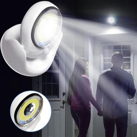 Lampa LED Solarna z Czujnikiem Ruchu, 450 lm, Regulacja 360°, Do Użytku Wewnętrznego i Zewnętrznego