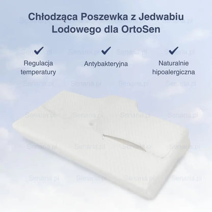 Jedwabna Poszewka na Poduszkę OrtoSena z Chłodzącym Efektem - Komfort i Ochrona dla Wrażliwej Skóry