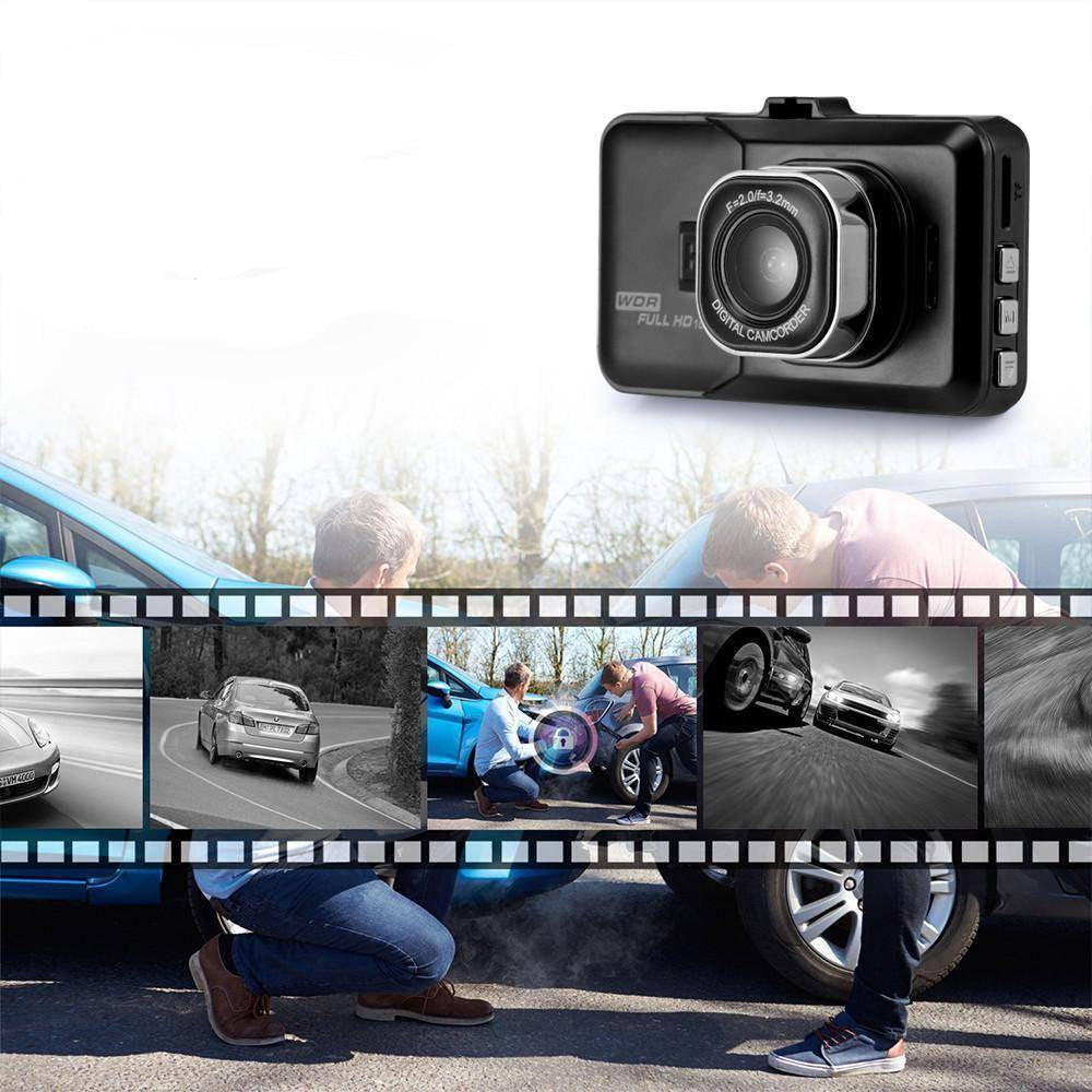 Kamera Samochodowa 1080P z Noktowizorem i Czujnikiem Ruchu – Szerokokątny Wideorejestrator Samochodowy z IR Night Vision