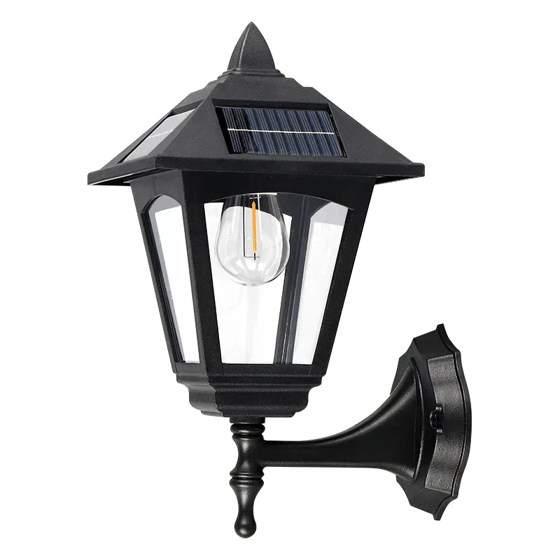 Kinkiet Solarny Zewnętrzny z Nowoczesnym Designem – Ekologiczne Oświetlenie do Ogrodów i Tarasów, IP65, E27 LED