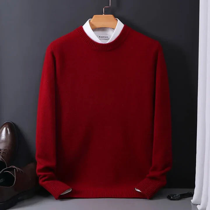 Klasyczny sweter męski z kaszmiru premium – luksusowa dzianina dla wymagającego mężczyzny – idealna na stylowy odpoczynek i wyjątkowy komfort każdego dnia