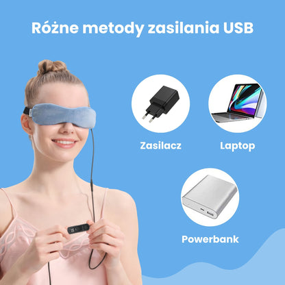Kobieta's Podgrzewana Maska na Oczy do Spania z Bawełny USB