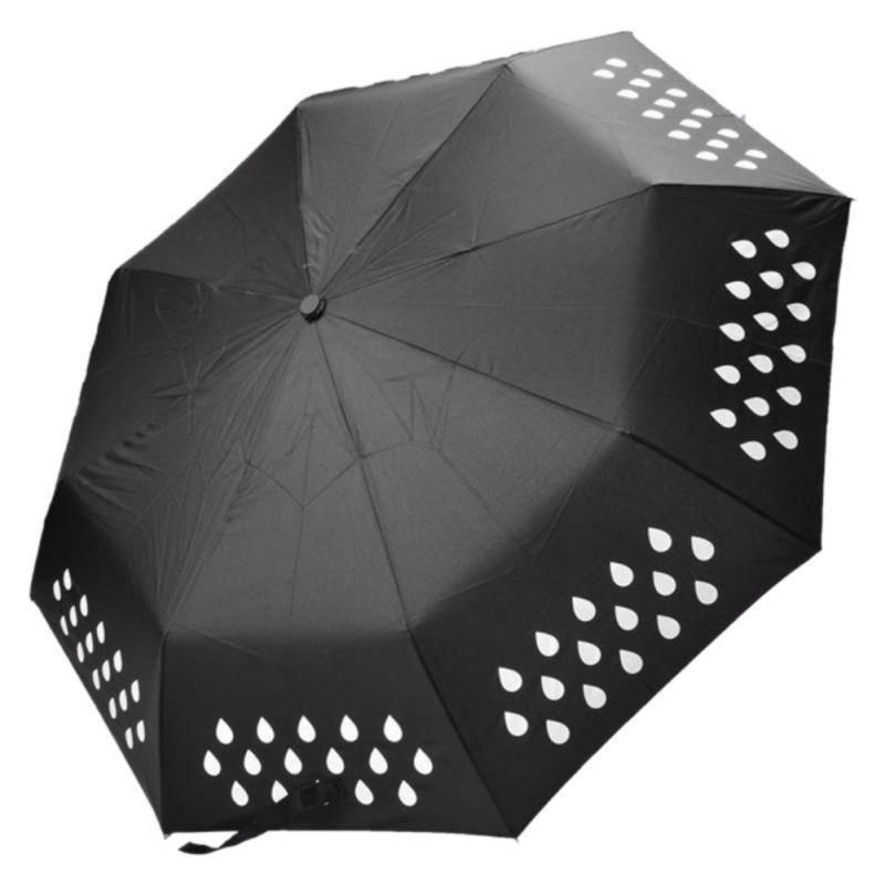 Kompaktowy Parasol 40 cali Zmieniający Kolor Pod Wpływem Wilgoci – Chromatyczny Efekt Deszczu