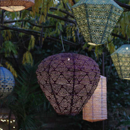 Lampa Ogrodowa Słoneczna w Kształcie Balonu – Metalowe Oświetlenie Zewnętrzne z Automatycznym Włączaniem, 26 cm x 30 cm