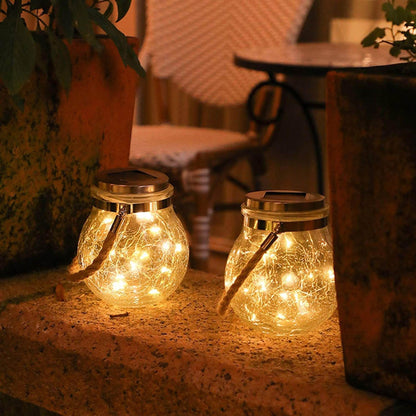 Lampa Ogrodowa Solarne ze Szkła – 4 Sztuki z Efektem Lodowych Szczelin, Nowoczesne Lampy do Ogrodu
