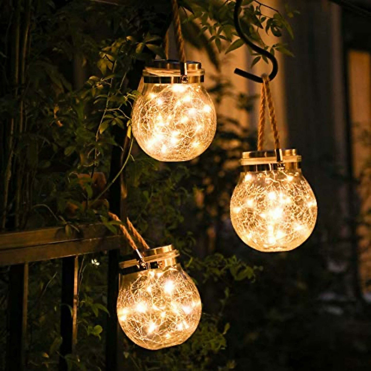 Lampa Ogrodowa Solarne ze Szkła – 4 Sztuki z Efektem Lodowych Szczelin, Nowoczesne Lampy do Ogrodu