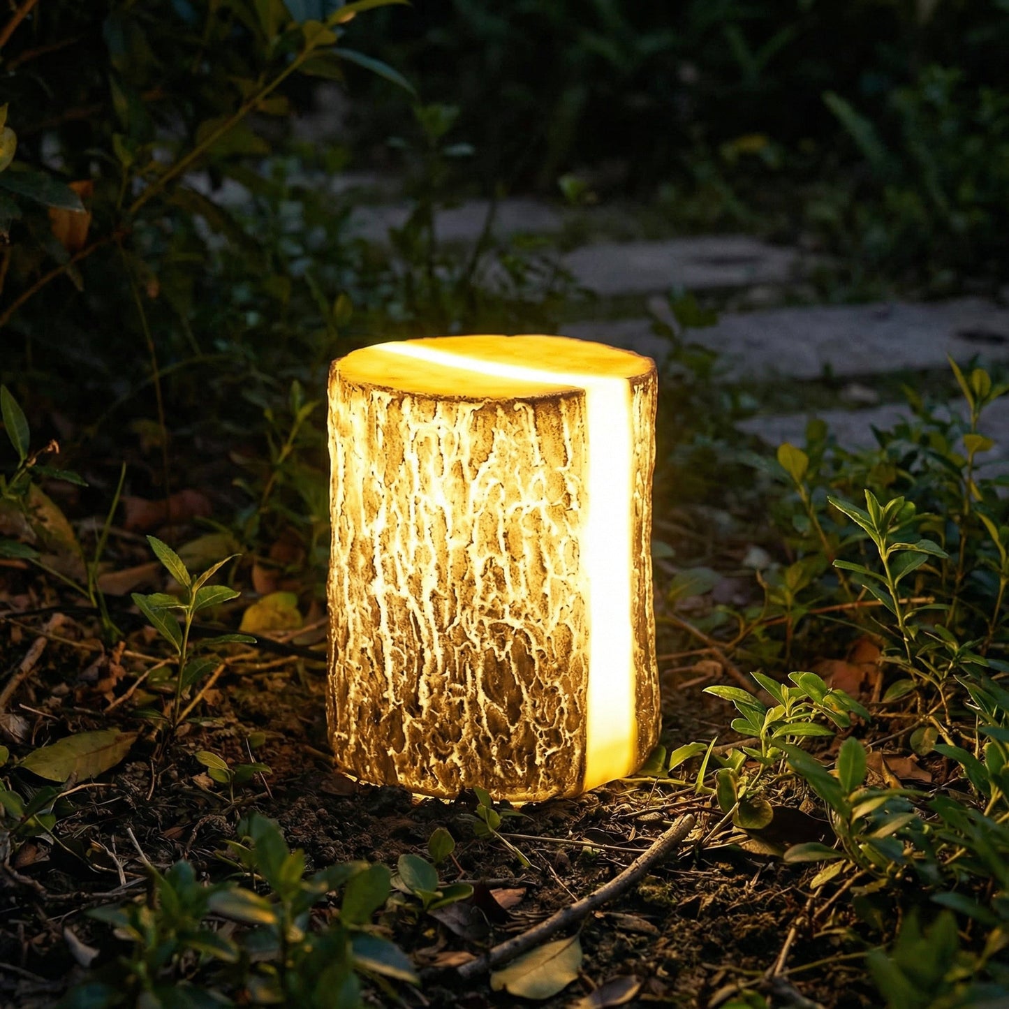 Lampa Ogrodowa LED z Wyglądem Pnia Drzewa – Do Użytku Zewnętrznego, Ciepła Barwa Światła