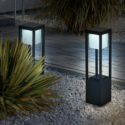 Lampa ogrodowa Nimbus Cube 60 cm zasilana energią słoneczną – ekologiczne oświetlenie LED, nowoczesny design