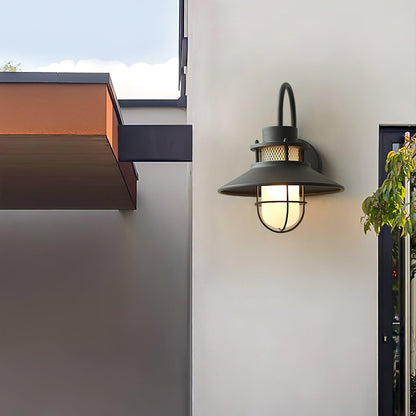 Lampa Zewnętrzna Felix w Stylu Industrialnym, Sufitowa, Odporna na Wilgoć, Średnica 25 cm, Idealna na Patio i Werandę