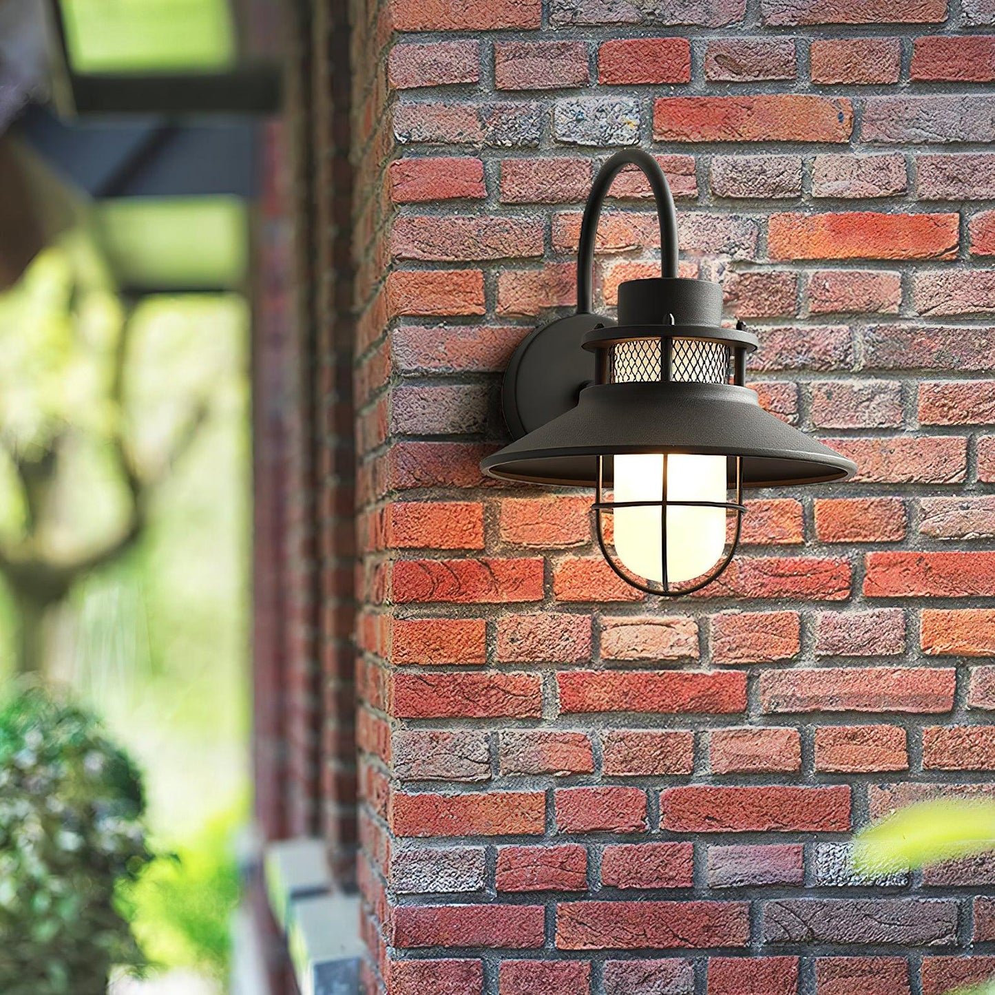 Lampa Zewnętrzna Felix w Stylu Industrialnym, Sufitowa, Odporna na Wilgoć, Średnica 25 cm, Idealna na Patio i Werandę