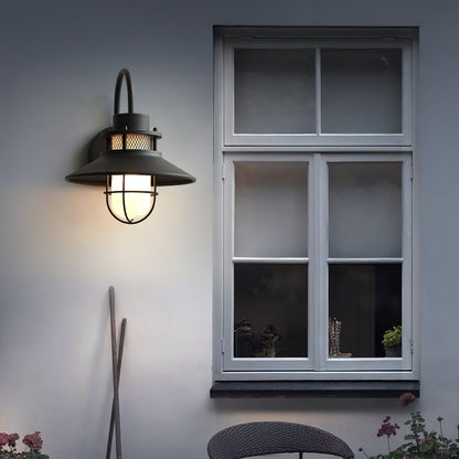 Lampa Zewnętrzna Felix w Stylu Industrialnym, Sufitowa, Odporna na Wilgoć, Średnica 25 cm, Idealna na Patio i Werandę