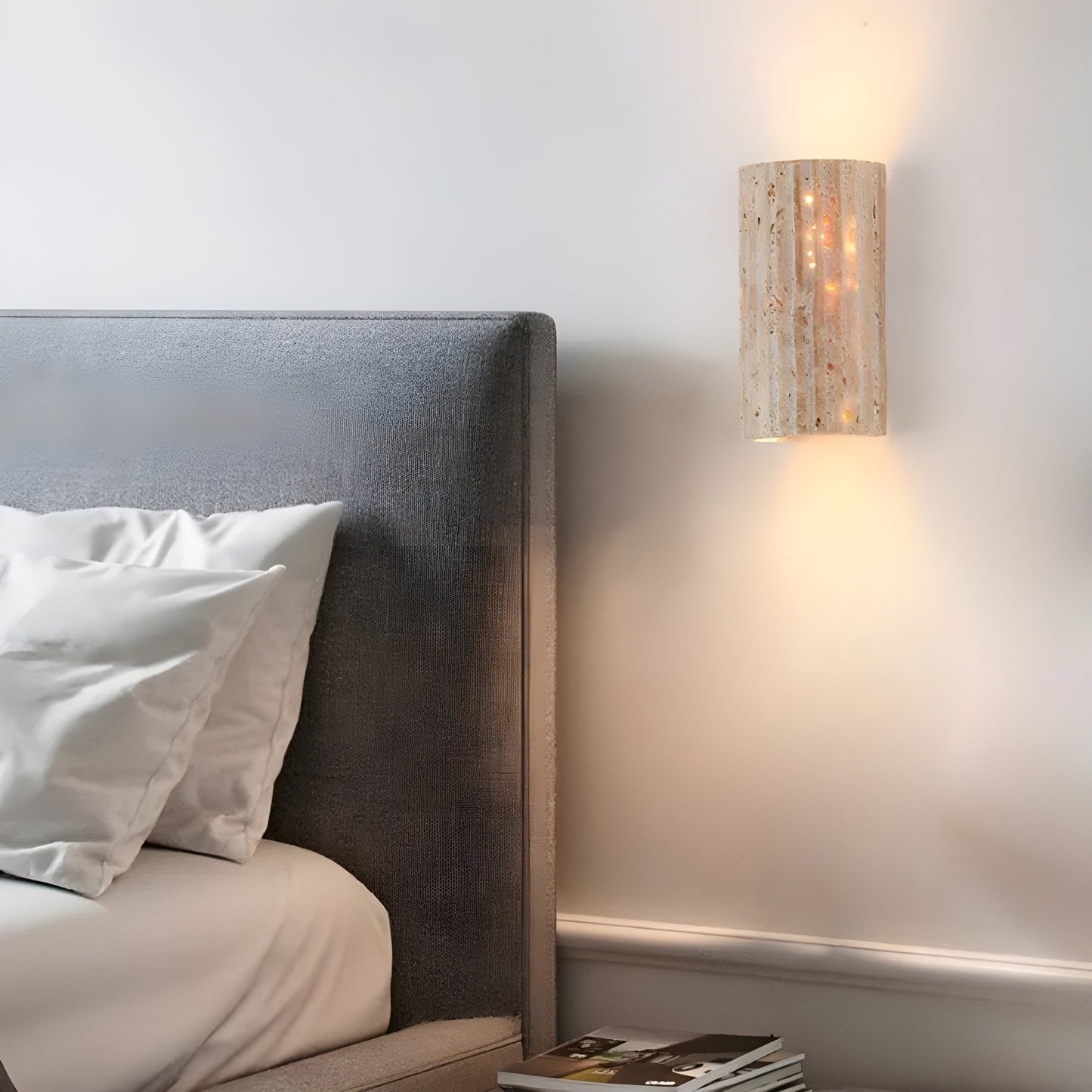 Lampa Ścienna z Naturalnego Kamienia LED – Montaż Ścienny