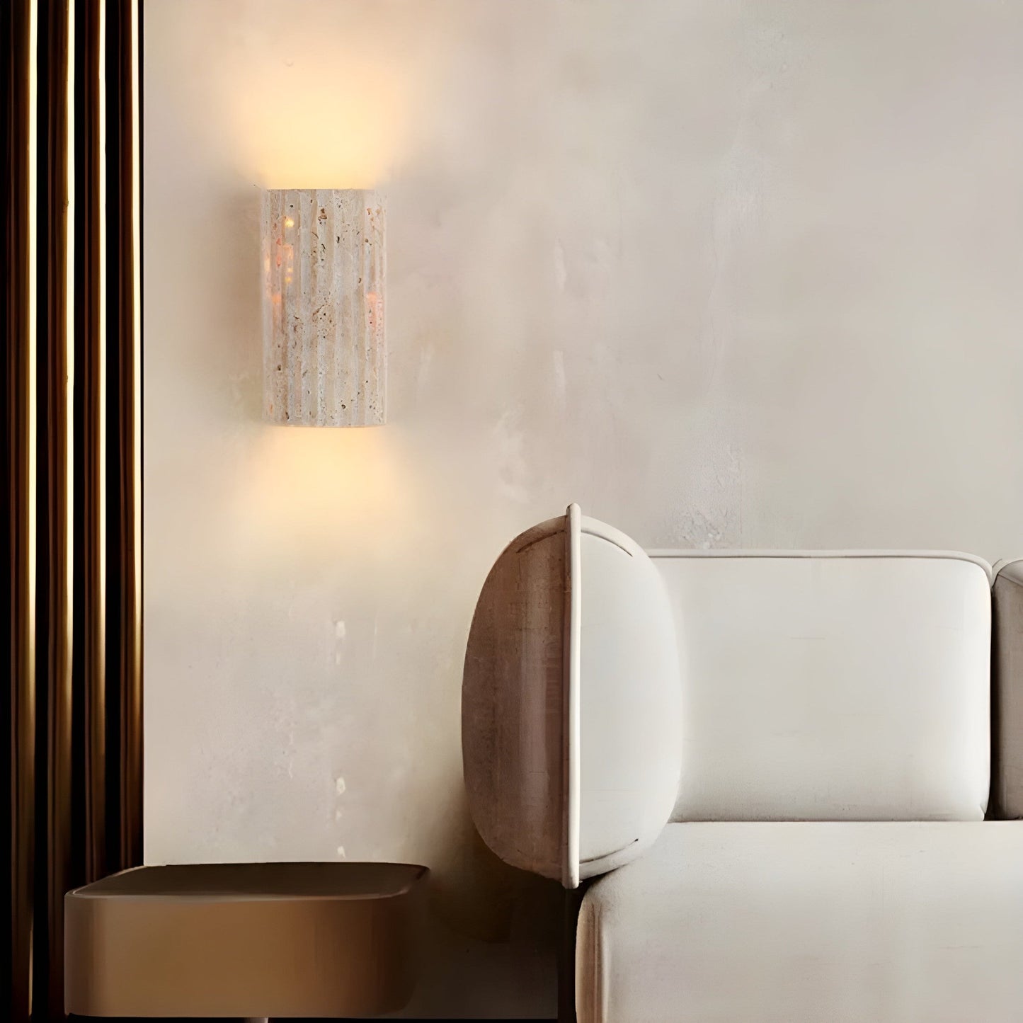 Lampa Ścienna z Naturalnego Kamienia LED – Montaż Ścienny