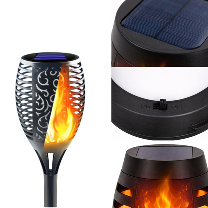 Lampa zewnętrzna LED Solar Flame Torch – wodoodporna lampa ogrodowa