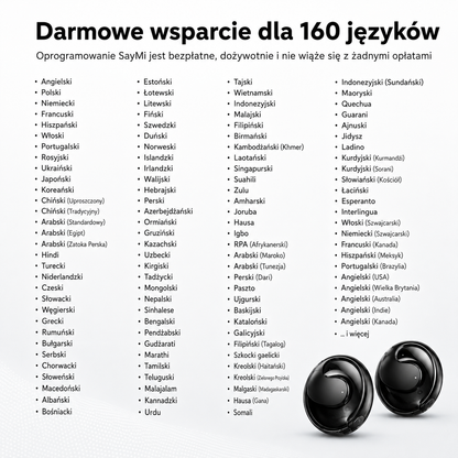 MINISO | Słuchawki Tłumaczące Bluetooth 135 Języków