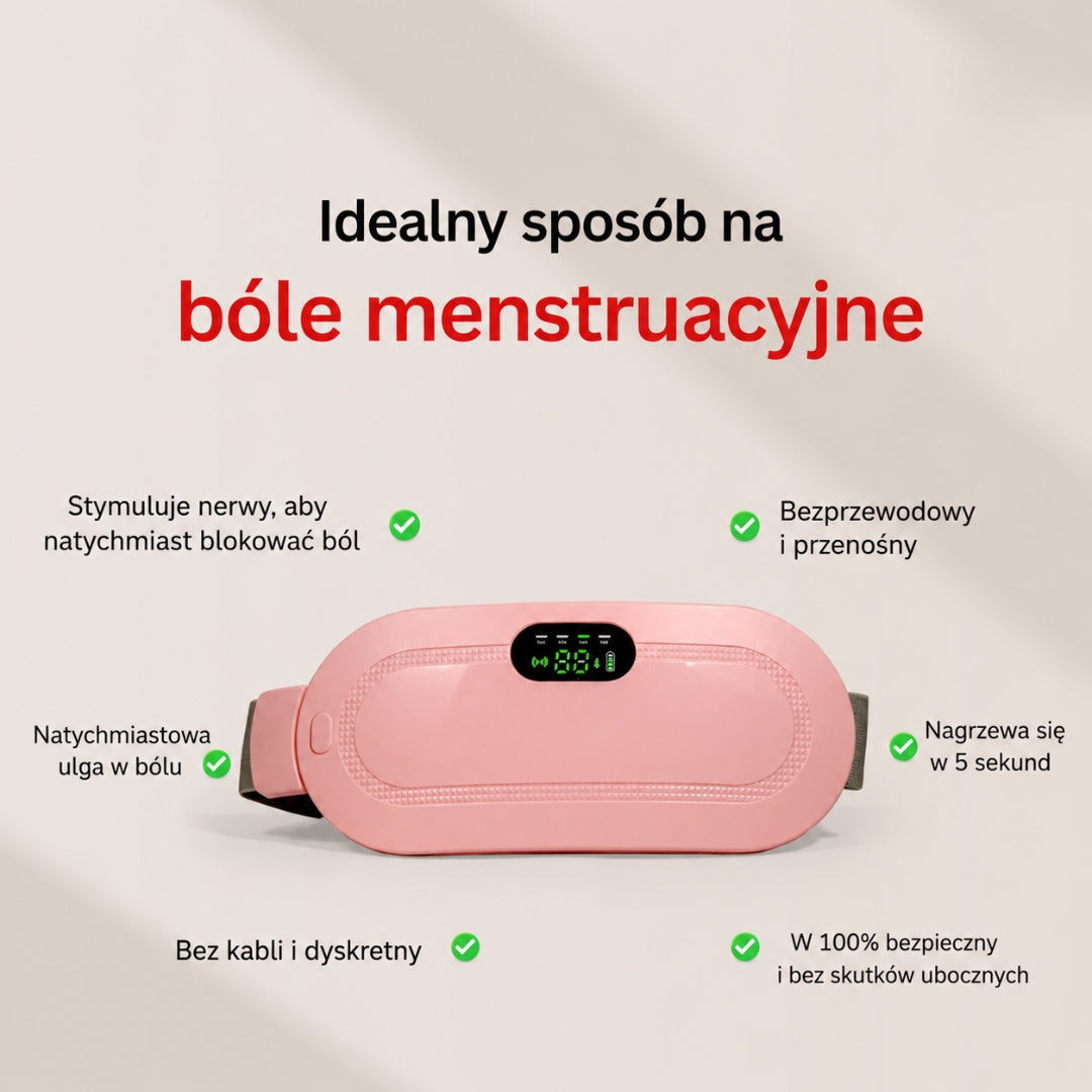 Masażer na Bóle Menstruacyjne z Funkcją Ciepła | Ergonomiczny Design dla Ulgi i Relaksu