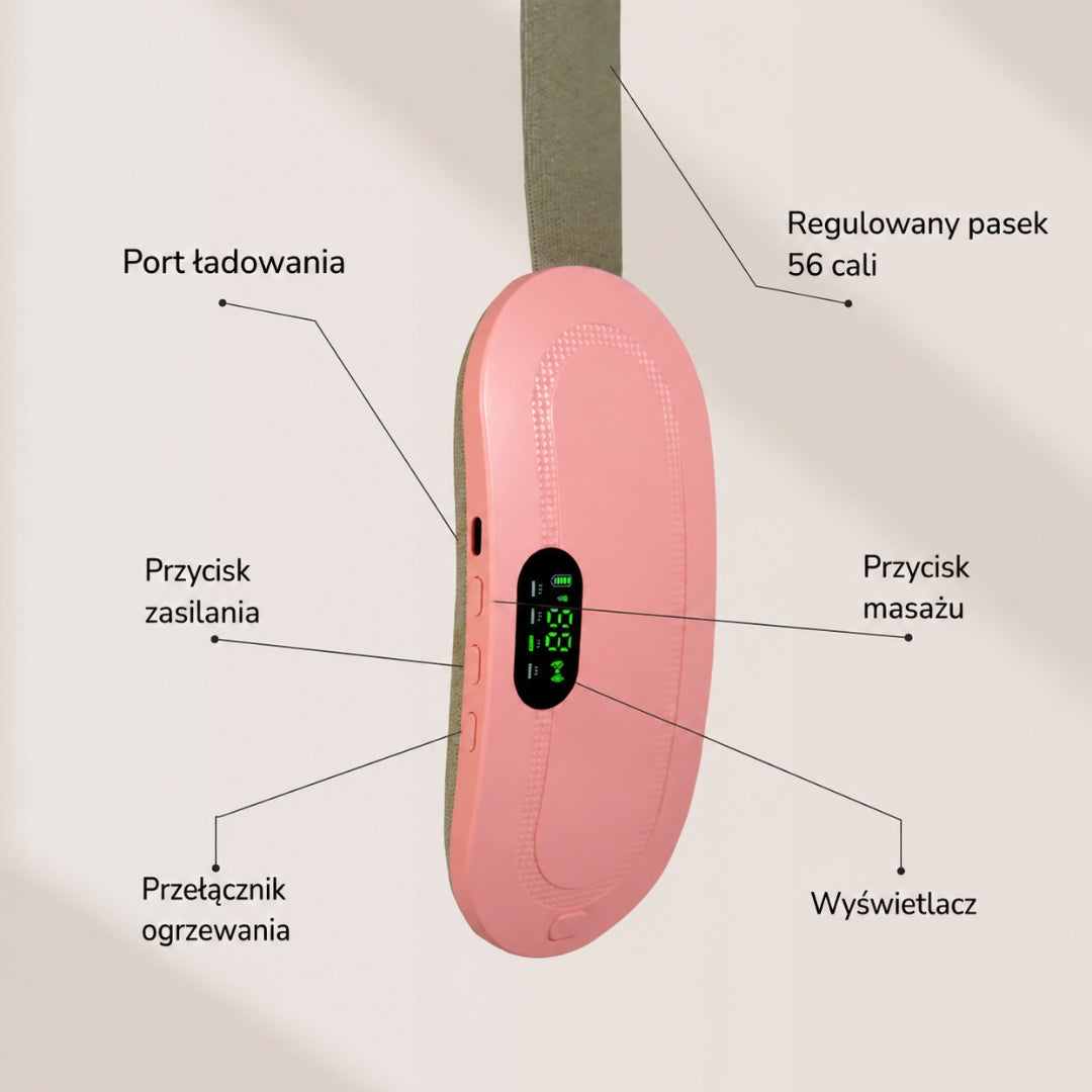 Masażer na Bóle Menstruacyjne z Funkcją Ciepła | Ergonomiczny Design dla Ulgi i Relaksu