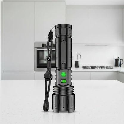 Akumulatorowa Latarka LED z 5 Trybami Oświetlenia, Funkcją Power Banku i Ładowaniem USB-C, IPX6