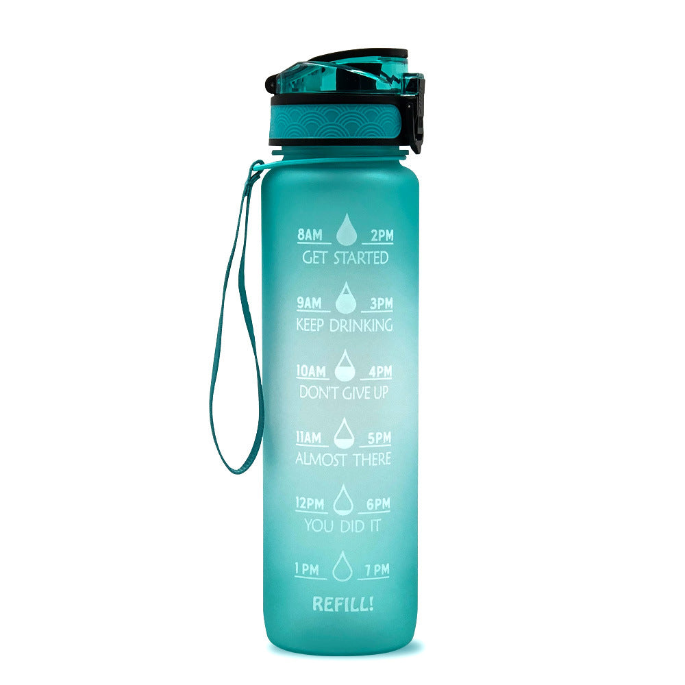 Motywacyjna Butelka do Picia Wody 1000ml z Osią Czasu, BPA Free, Idealna do Codziennego Nawadniania