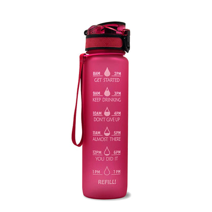 Motywacyjna Butelka do Picia Wody 1000ml z Osią Czasu, BPA Free, Idealna do Codziennego Nawadniania