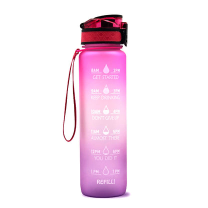 Motywacyjna Butelka do Picia Wody 1000ml z Osią Czasu, BPA Free, Idealna do Codziennego Nawadniania
